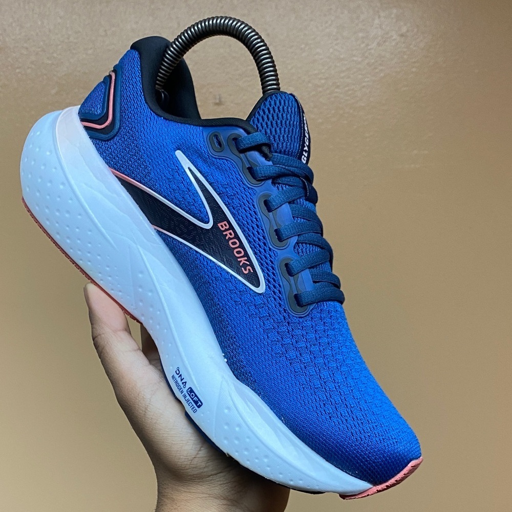 Brooks Glycerin 21 Women’s Running Sneakers “Blue/Icy Pink/Rose” Size 7.5 Wide - Picture 11 of 17